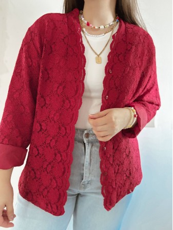 BLAZER DE ENCAJE CHERRY