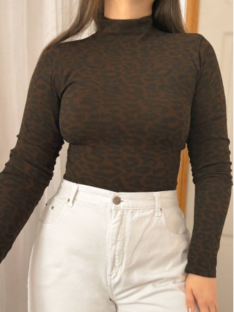 BLUSA ANIMAL PRINT BURNT