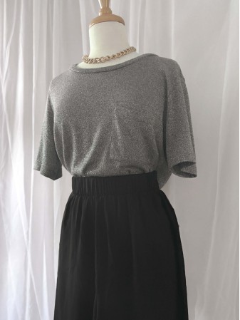 BLUSA GRIS GLITTER