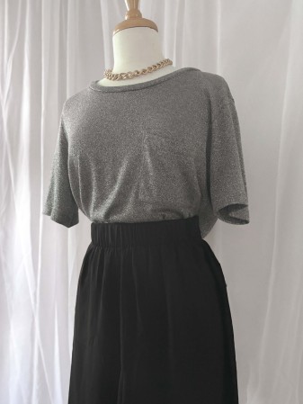 BLUSA GRIS GLITTER