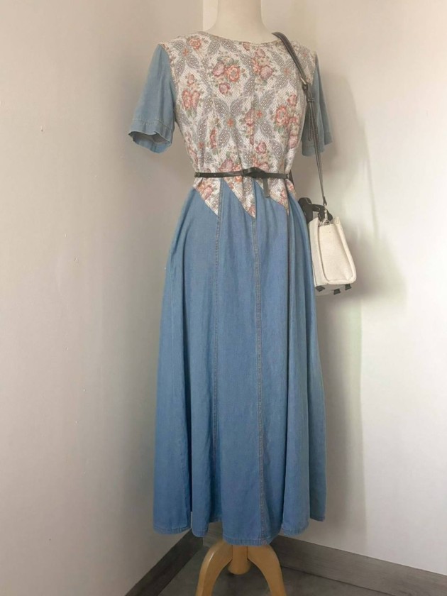 VESTIDO DENIM BORDADO