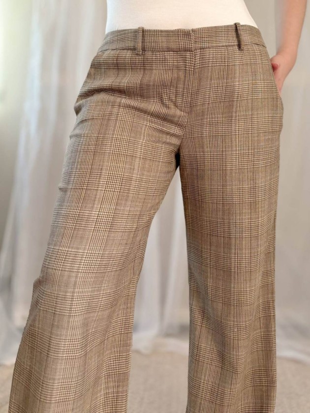 PANTALON CUADROS WIDE LEG