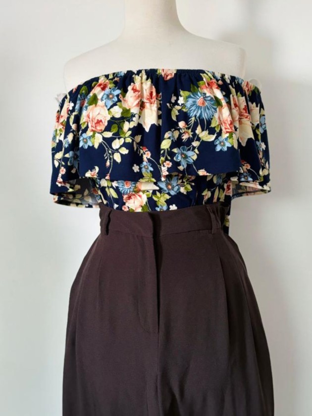 BLUSA FLORAL OFF SHOULDER