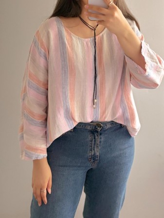 BLUSA STRIPES LINEN